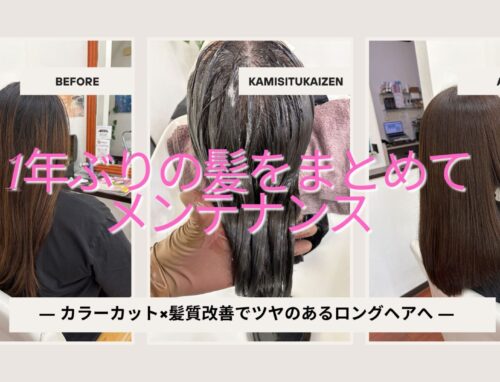1年ぶりのカラーカットと髪質改善｜褪色したロングヘアをツヤ髪に