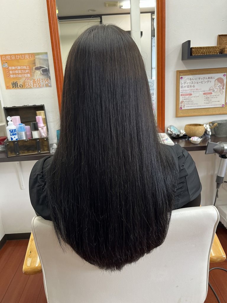 10cmカット後のロングレイヤーのアフター