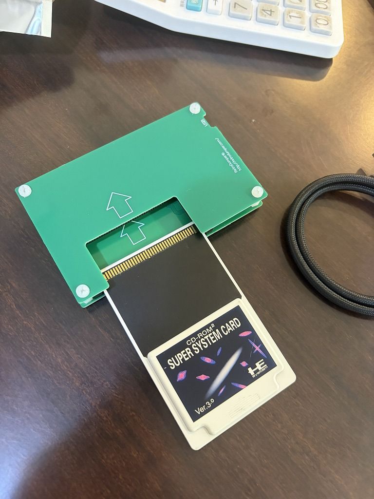 RetroDumperにSUPER SYSTEM CARD Ver.3.0を接続した状態