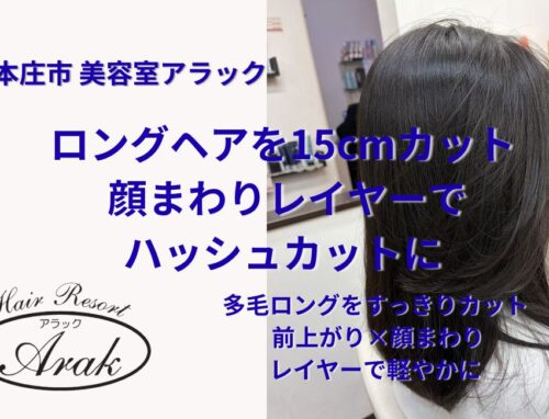 半年ぶりのカットでハッシュカットに｜15cm切って顔まわりに動きを