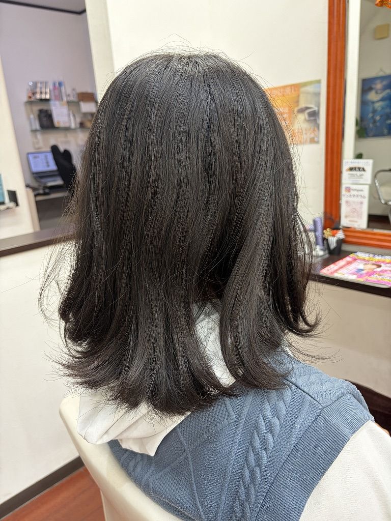 9か月ぶりにご来店いただいた高校生のカット前の状態